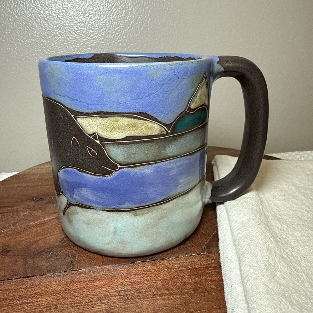 Mara Mexico Stoneware Bear And Cub Mug 16 Oz Handcrafted Mountain Wildlife Cup